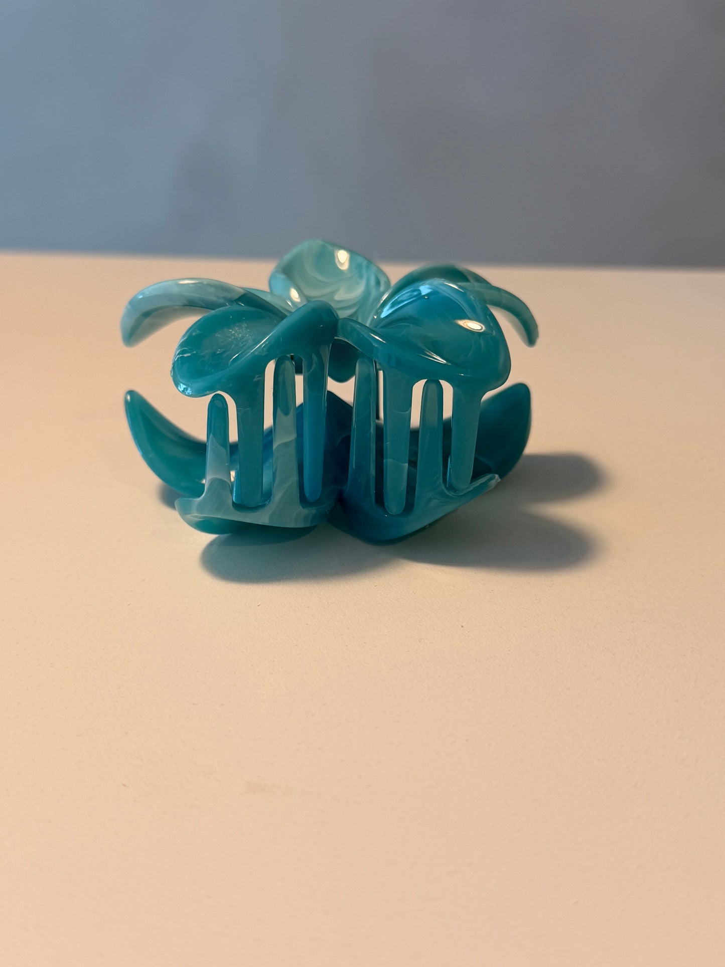 Pince à cheveux | fleur turquoise