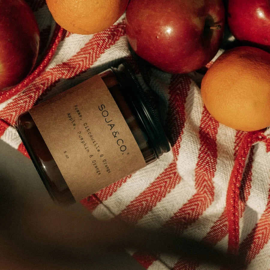 Bougie 8 oz | Pomme, Citrouille & Orange