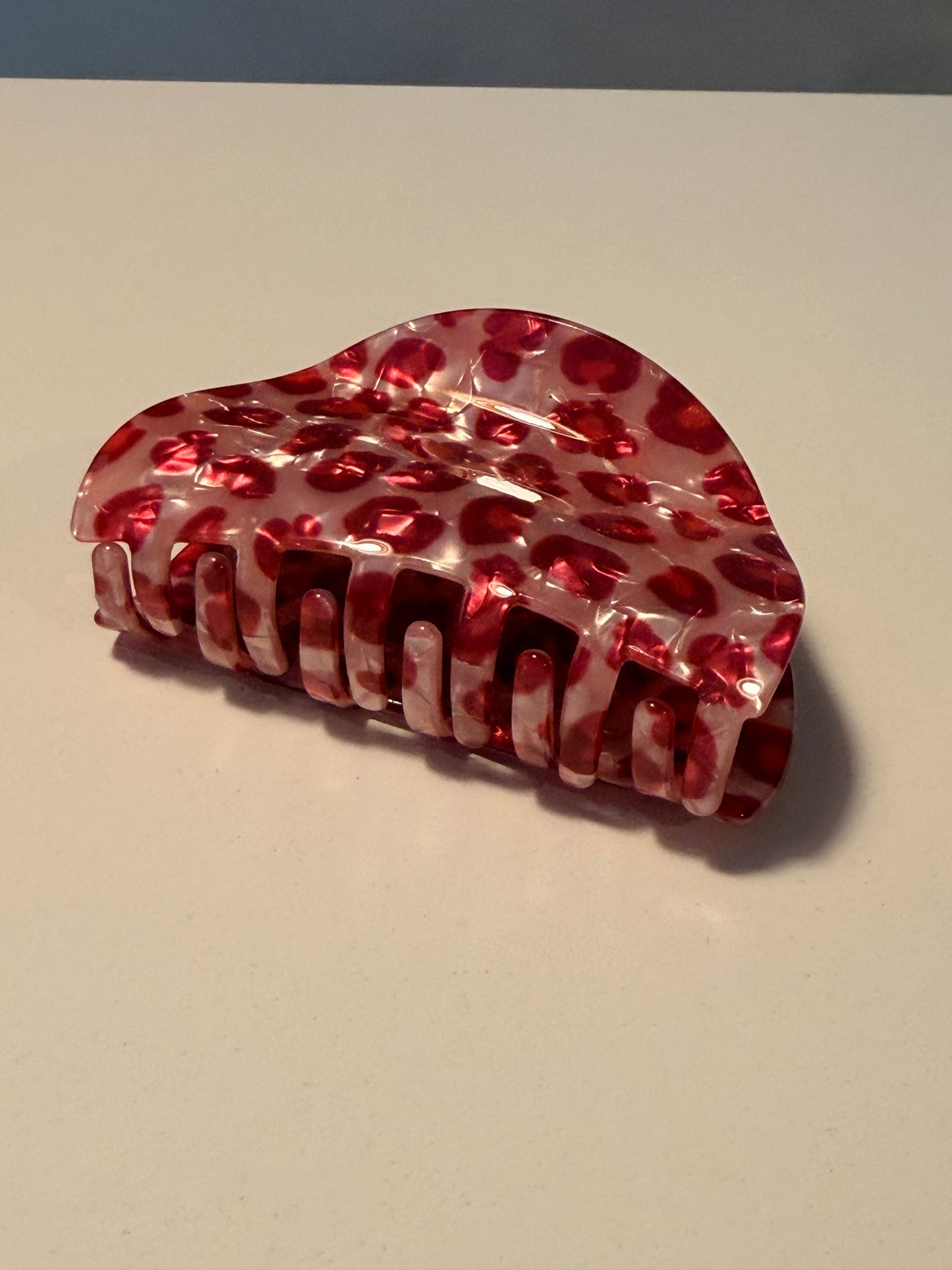 Pince à cheveux | rose léopard