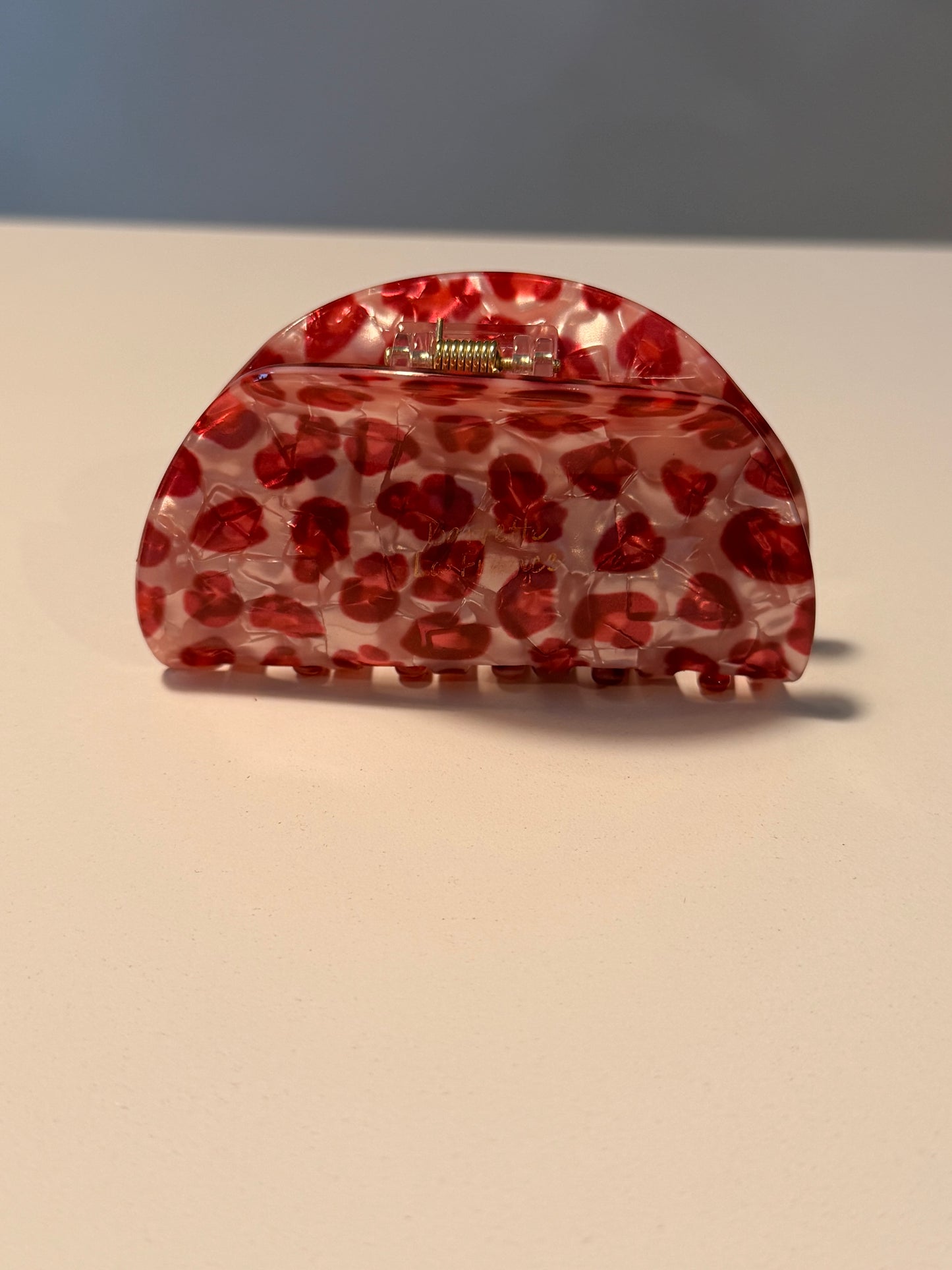 Pince à cheveux | rose léopard