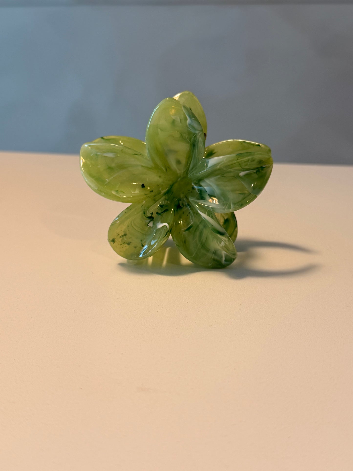Pince à cheveux | fleur verte