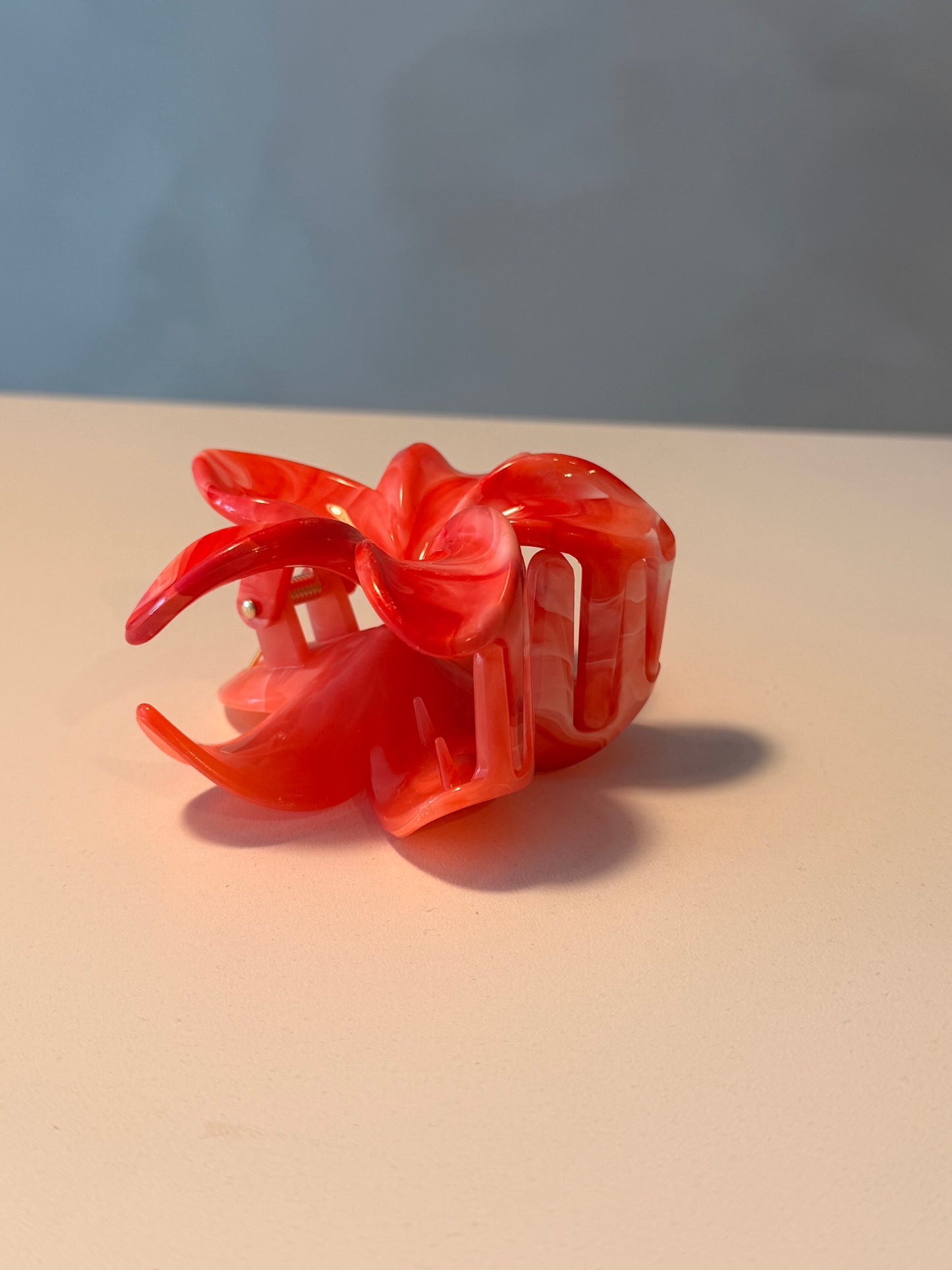 Pince à cheveux | fleur rouge