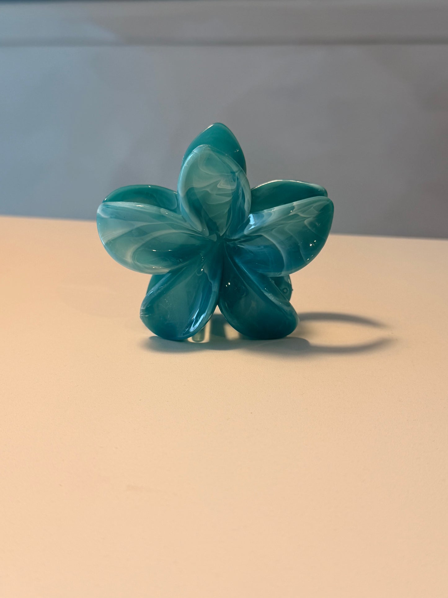 Pince à cheveux | fleur turquoise