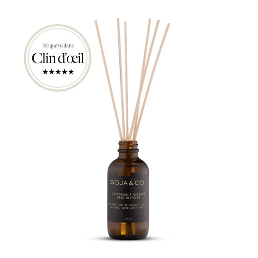 Diffuseur à roseaux | Lavande, Bois de Santal & Vanille