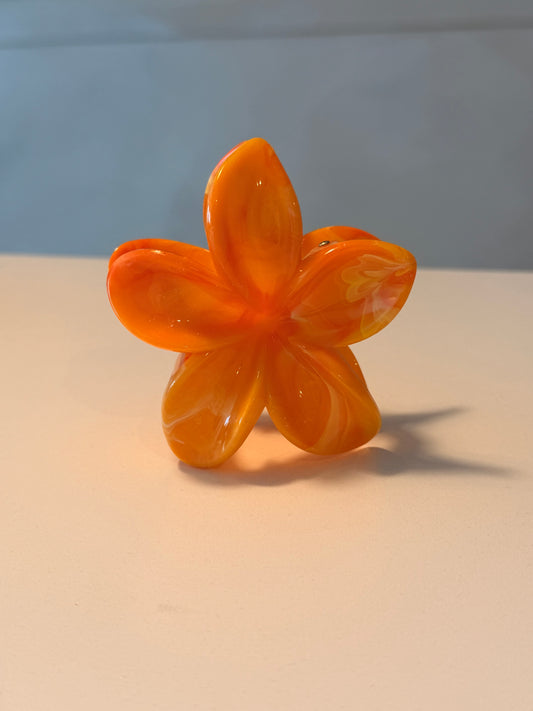 Pince à cheveux | fleur orange
