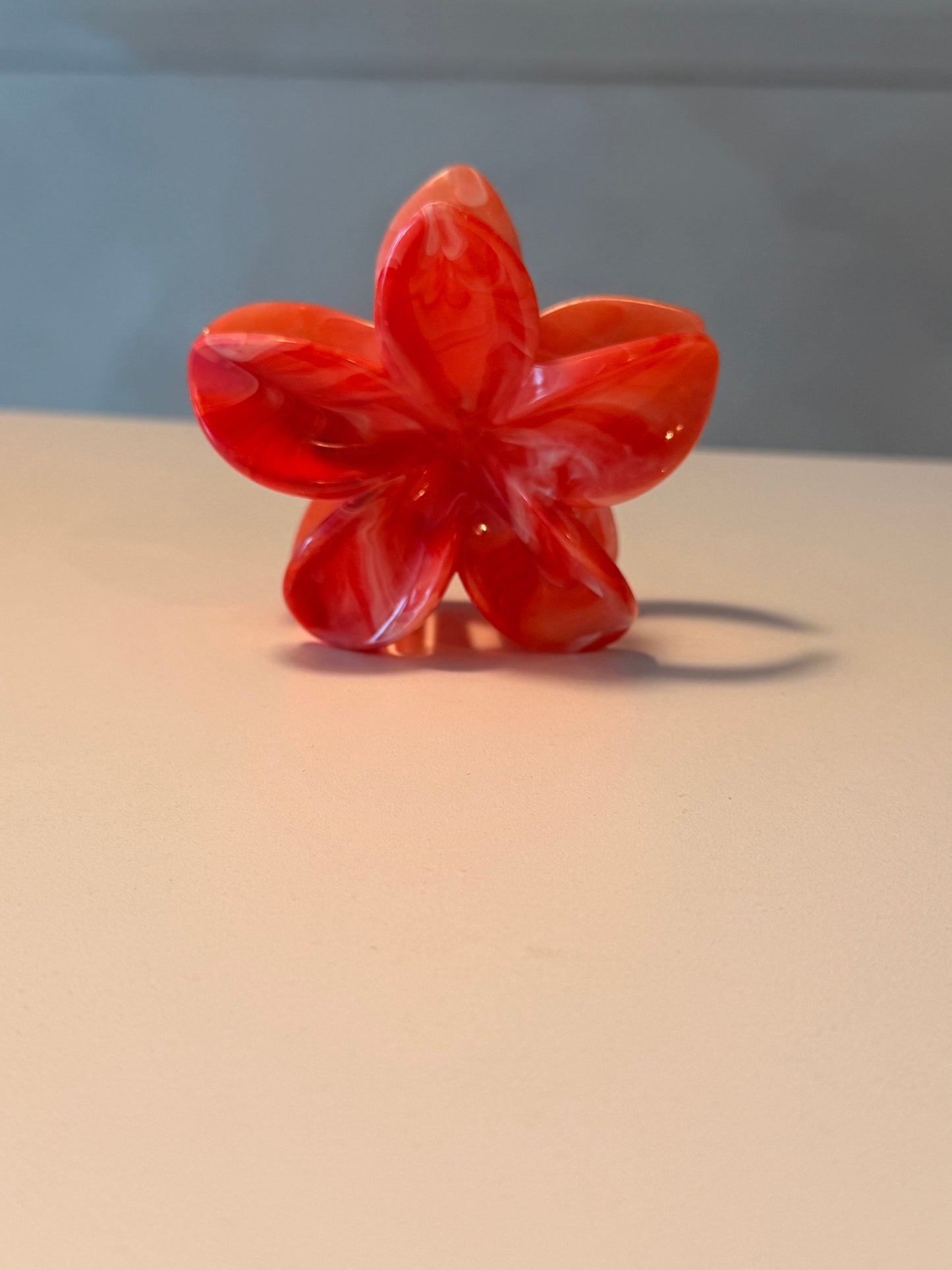 Pince à cheveux | fleur rouge