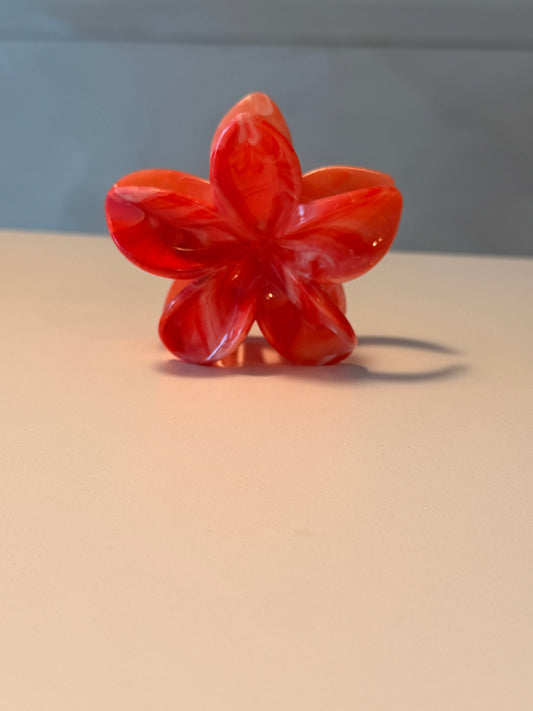 Pince à cheveux | fleur rouge