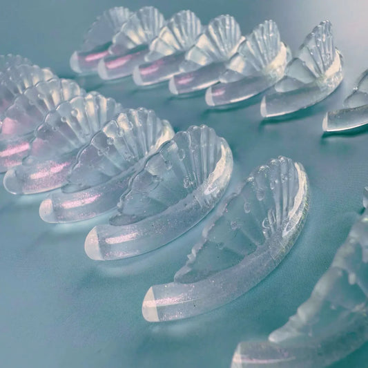 Pads de rehaussement coquillage pailletés | 8 paires