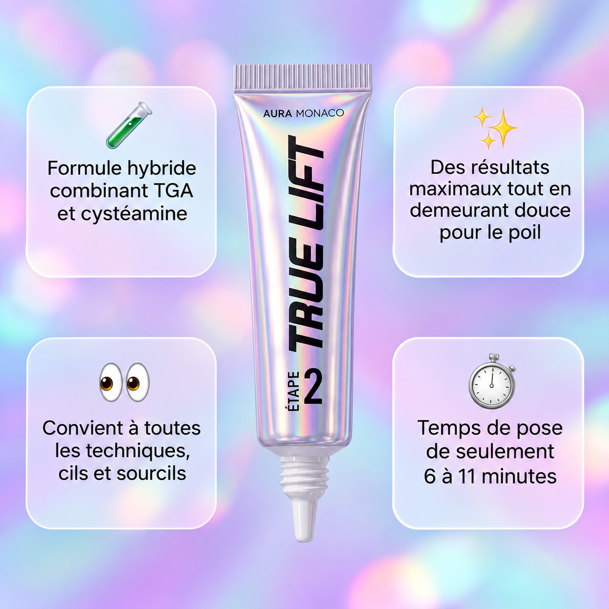 TrueLift Lash & Brow Lift | Step 1 & 2 | Glueless système hybride | 2x 10ml