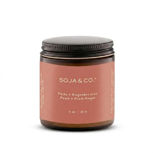 Bougie 4oz | Pêche & Gingembre frais