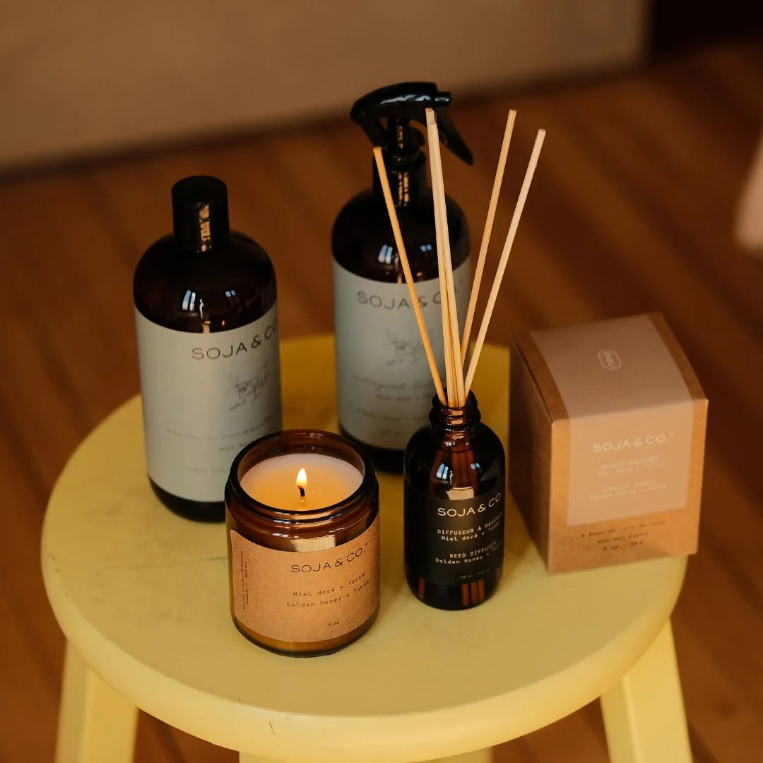 Diffuseur à roseaux | Miel doré + Tonka
